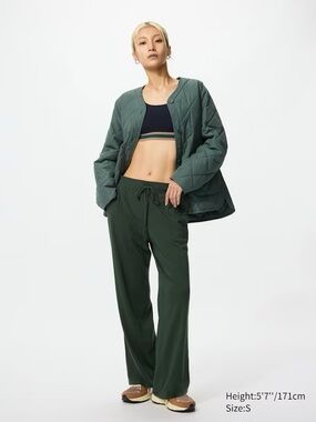 Uniqlo Jersey Easy Pants in Forest Green